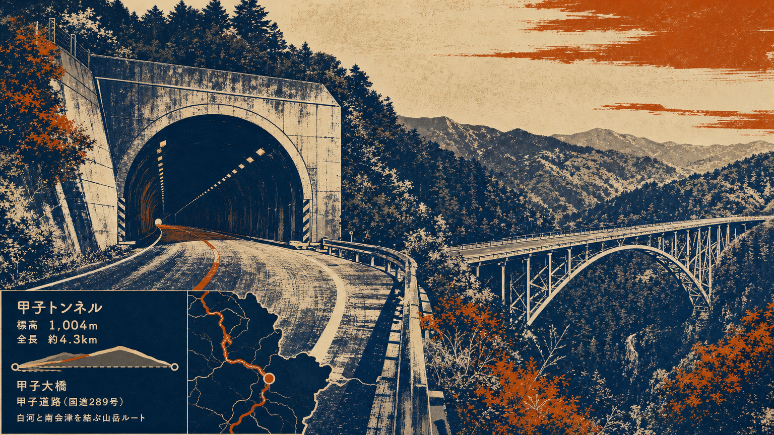 甲子トンネル・甲子大橋(国道289号 甲子道路)