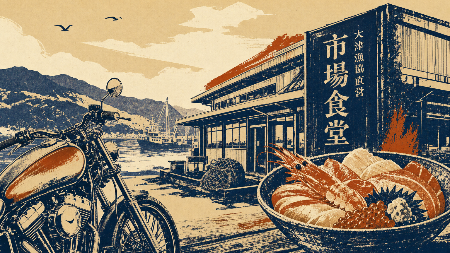 大津漁協直営 市場食堂
